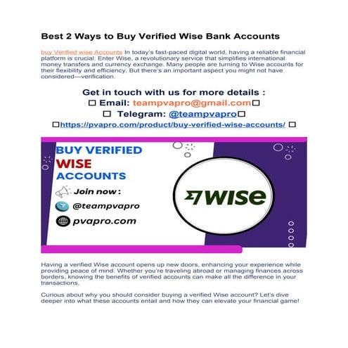 best website to buy verified wise accounts (personal & business).docx