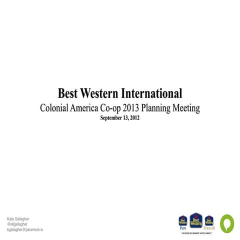 Best western virginia co op meeting presentation