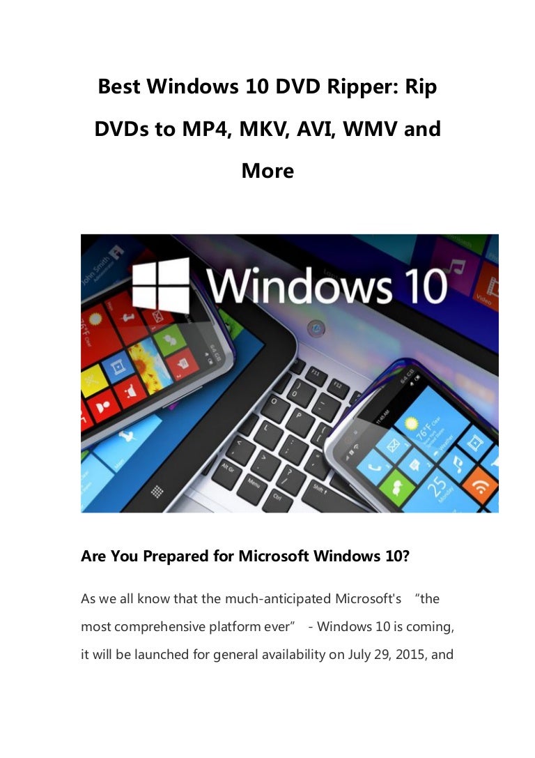 Best windows 10 dvd ripper
