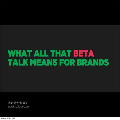 What all that beta talk means for brands