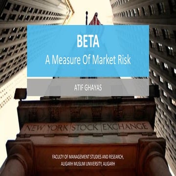 Beta-A measure of market risk