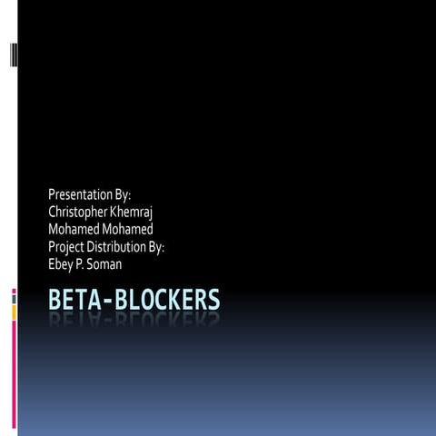 Beta Blocker Toxicity and Safety