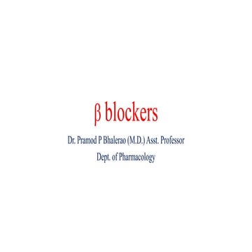 Beta blockers 