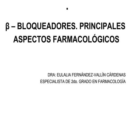 Beta bloqueadores