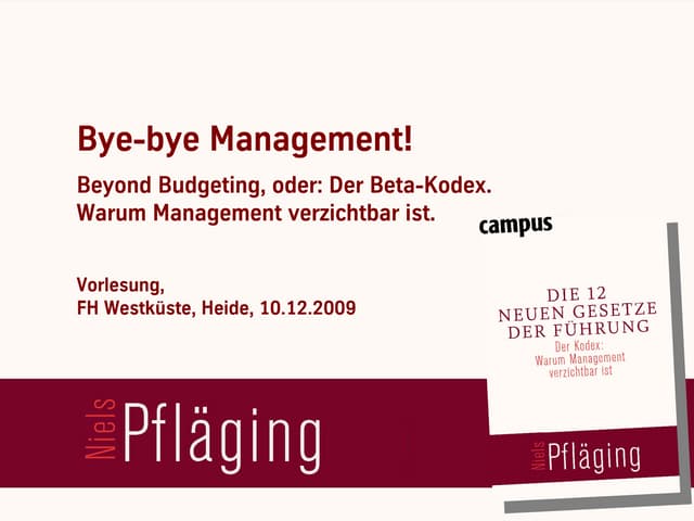 Keynote (DE): Bye-bye Management, a...