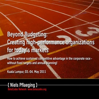 Beyond Budgeting - Creating High-Pe...