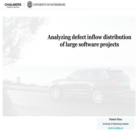 Analysing Defect Inflow Distribution of Automotive & Large Software Projects