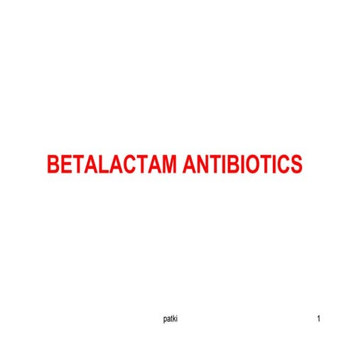 Betalactam antibiotics