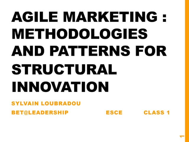 Betaleadership - ESCE Agile Marketing class 1 2017