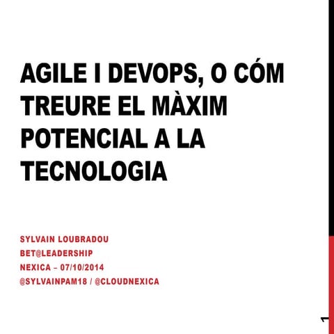 Betaleadership, DevOps y Agile @ Venca, evento en Nexica