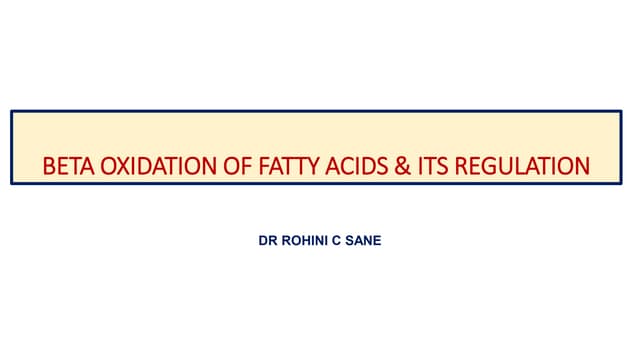 Picture Idea: Oxidation Of Fatty Acids Palmitic Acid Pptx