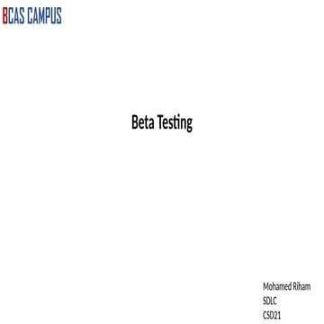 SDLC | Beta Testing - Mohamed Riham.pptx