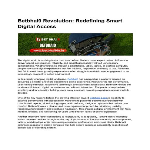 Mahadev Book: A Modern Gateway to Smart Digital Accessibility | PDF