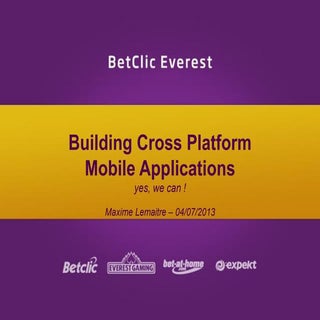 Building Cross Platform Mobile Appl...