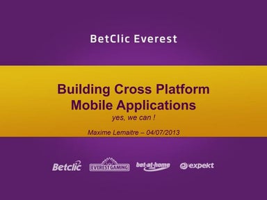 Building Cross Platform Mobile Applications