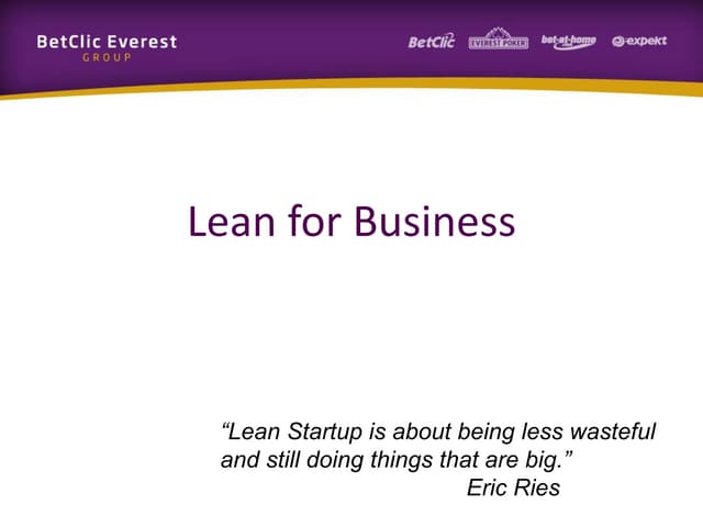 Lean for Business