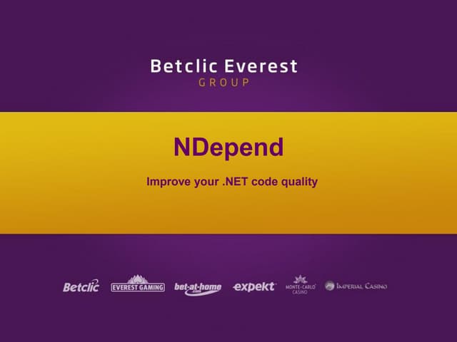 Mini-Training: NDepend