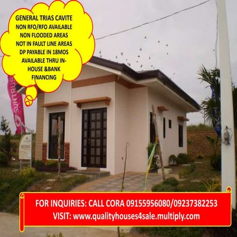 MURANG BAHAY AT LUPA FOR SALE IN CAVITE