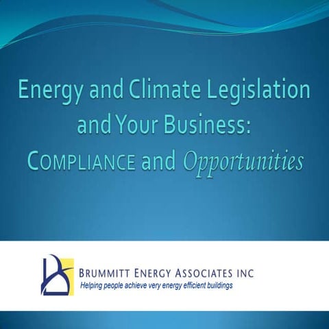Beth brummitt energy and climate legislation and your business