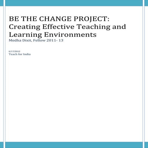 Be the change project