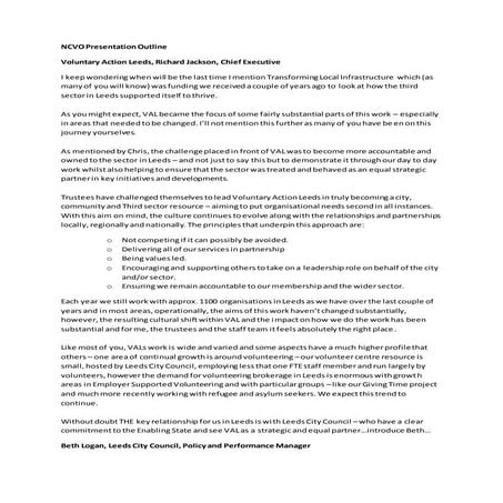 Voluntary Action Leeds Infrastructure meeting