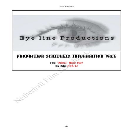 Beth production schedule