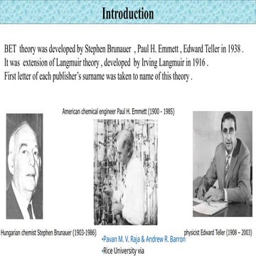 BET for the absorption behaviour of nanocomposites