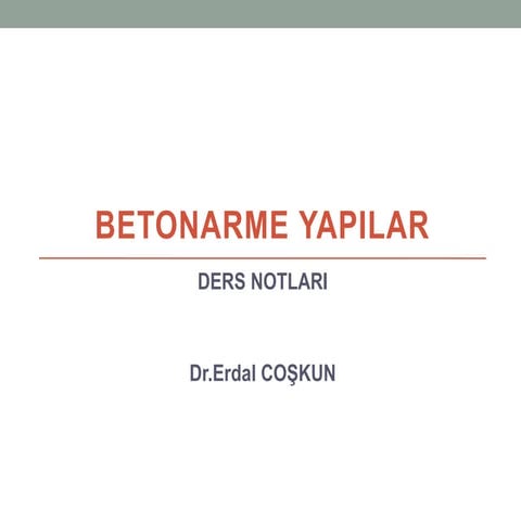 Betonarme Yapılar-Giriş
