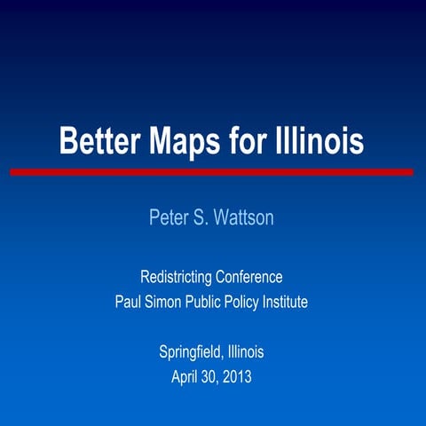Better Maps for Illinois