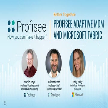 Microsoft Fabric & Profisee MDM Are Better Together