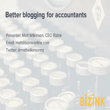 Better blogging for accountants