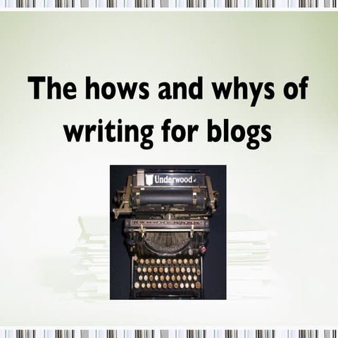 BlogIndiana 2009 - Better Blog Writing