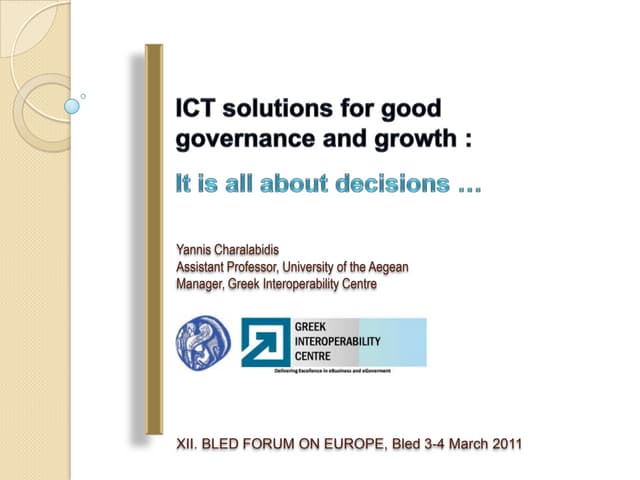 ICT Solutions for Better Governance