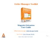 Order Manager Toolkit: Magento exte...
