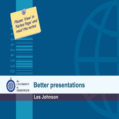 Delivering better presentations