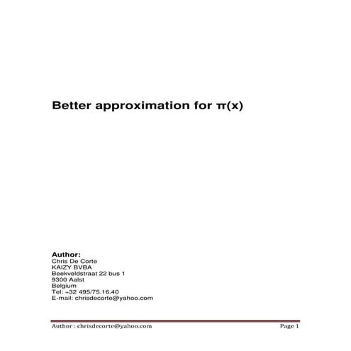 Better prime counting formula