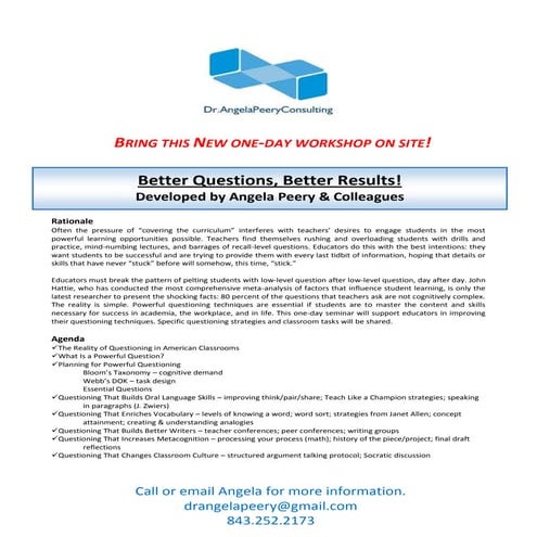 Better Questions, Better Results!