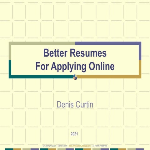 Better Resumes For Applying Online 2021