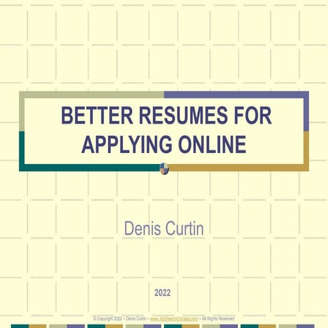 Better Resumes For Applying Online AHML