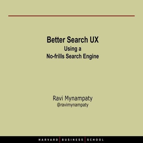 Better Search UX