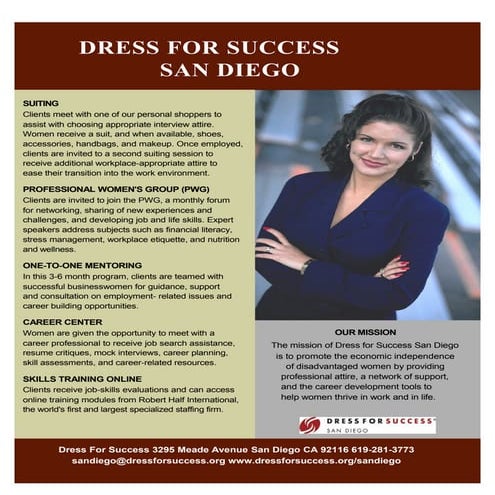 Dress for Success San Diego Flyer