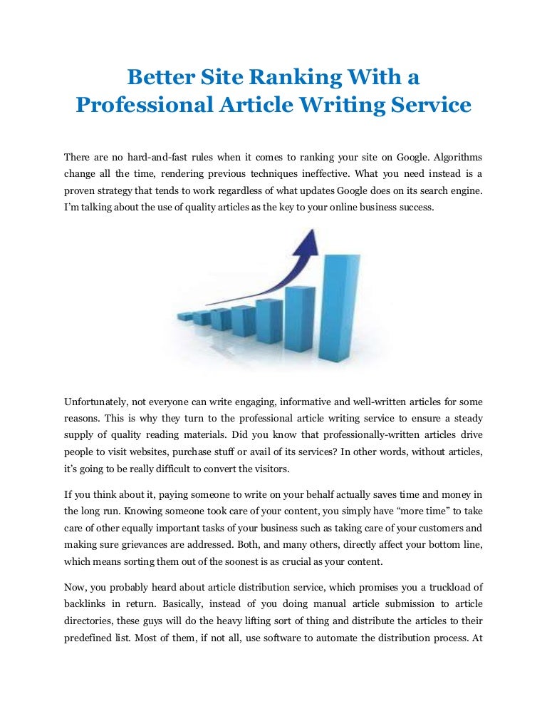 Professional article writing picture