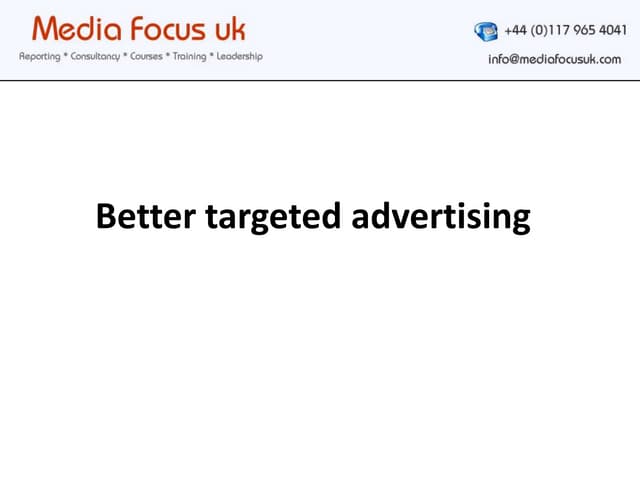Better Targeted Advertising   Real World Examples