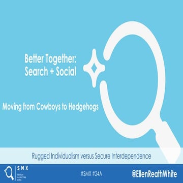 Better Together Search and Social - Moving From Cowboys to Hedgehogs By Ellen...
