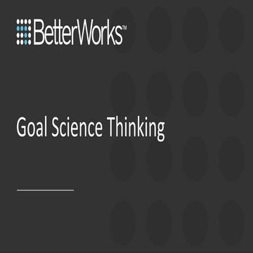 What is Goal Science?