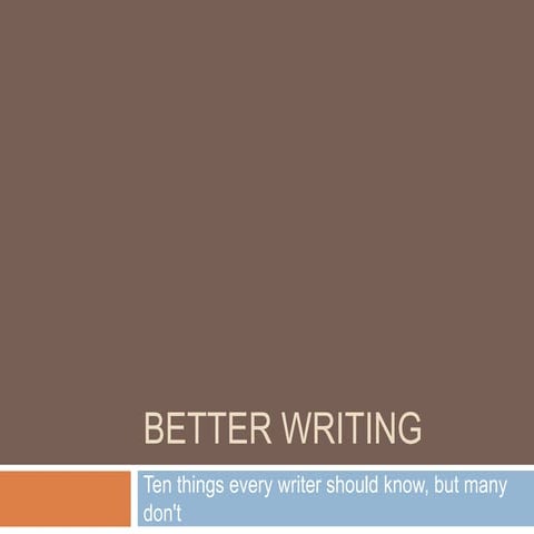 Better Writing