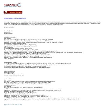 Betting shops   uk - february 2014