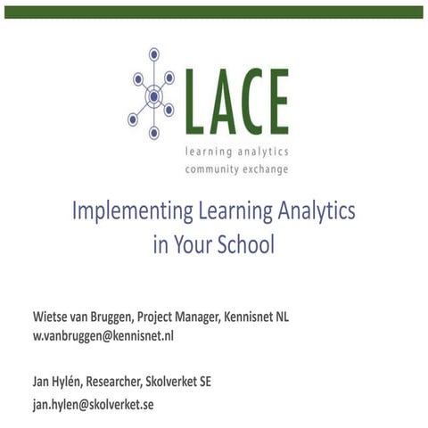 Bett 2016 - Implementing learning analytics in your school