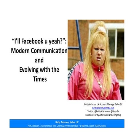 Betty Adamou - Festival of NewMR - 2010