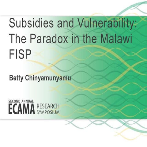 Subsidies and Vulnerability: The Paradox in the Malawi FISP